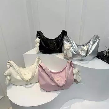 Мягкая кожаная большая вместительная повседневная сумка, весенняя новая универсальная сумка через плечо, однотонная женская сумка в корейском стиле separate bag