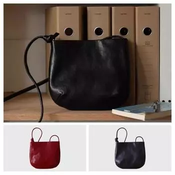 Мягкая кожаная маленькая сумка подмышкой, сумка в корейском стиле, универсальная женская сумка-ведро из искусственной кожи, дорожная сумка чёрный