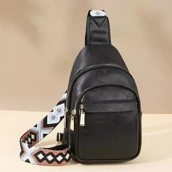 Мягкая кожаная нагрудная сумка, уличная сумка через плечо, ретро женская сумка через плечо коричневый