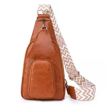 Мягкая кожаная нагрудная сумка, винтажная модная женская сумка, сумка через плечо, рюкзак чёрный