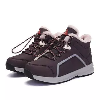 Мягкая кожаная нескользящая обувь для пожилых людей плюс бархатная теплая водонепроницаемая спортивная обувь для активного отдыха на открытом воздухе обувь для ходьбы для людей среднего и пожилого возраста 36