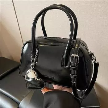 Мягкая кожаная переносная сумка для боулинга женская повседневная сумка-мессенджер Niche Commuter сумка-подушка через плечо No pendant розовый