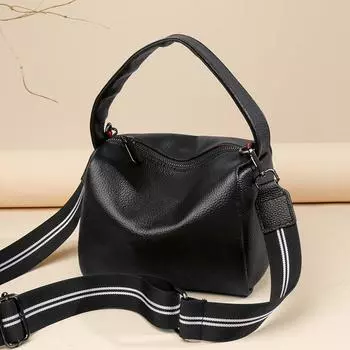 Мягкая кожаная подушка-подмышка, женская сумка-ниша, большая вместимость, портативная, диагональная, наплечная, женская сумка красный