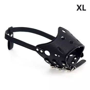 Мягкая кожаная противоукусная регулируемая надежная регулируемая и дышащая маска для маленьких и больших собак намордник для домашних животных Chiens Pet Supplies XS