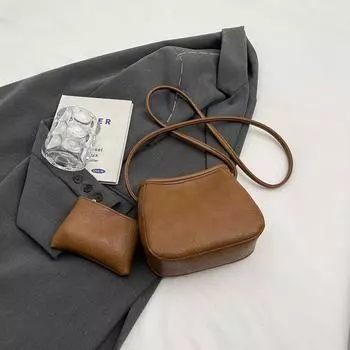 Мягкая кожаная ретро-сумка для женщин универсальные сумки женские сумки через плечо простая сумка-ведро новая