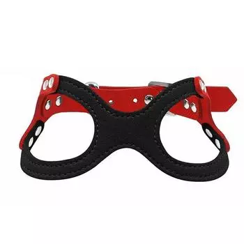 Мягкая кожаная шлейка для собак и кошек для щенков Чихуахуа Йорки Регулируемый поводок для собак S чёрный