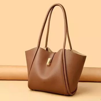 Мягкая кожаная сумка через плечо для женщин, сумки через плечо, большая вместимость, роскошная брендовая дизайнерская повседневная сумка