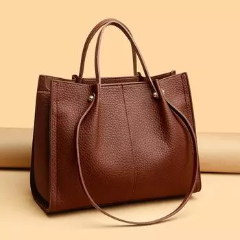 Мягкая кожаная сумка через плечо для женщин, сумки через плечо, большая вместимость, повседневная сумка люксового бренда