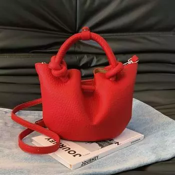 Мягкая кожаная сумка для женщин, плиссированная сумка-облако со шнуром, универсальная и элегантная сумка через плечо