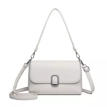 Мягкая кожаная сумка кроссбоди женская подмышечная сумка на плечо большой вместимости для, маленькая квадратная сумка белый
