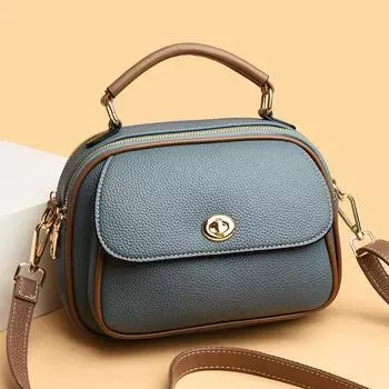 Мягкая кожаная сумка-мессенджер для женщин, многокарманная сумка, высокое качество, износостойкая, роскошная, модная, новая