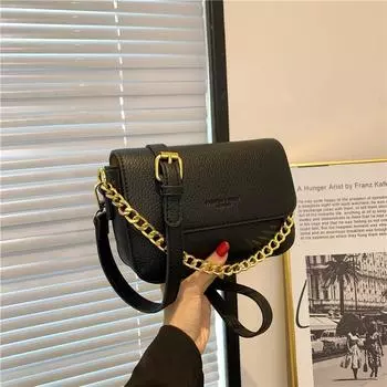 Мягкая кожаная сумка, новинка 2023, женская модная цепочка, универсальная сумка через плечо на одно плечо, уникальный дизайн, женская сумка высокого качества