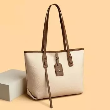 Мягкая кожаная сумка, новинка весны/лета 2024, большая сумка на одно плечо, ручная сумка для покупок под мышками, большая вместительная сумка для покупок, женская сумка для мамы и пригорода