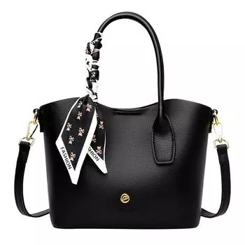 Мягкая кожаная сумка-тоут для женщин, простая сумка через плечо, большая вместительная повседневная сумка