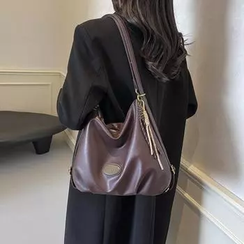 Мягкая кожаная сумка-тоут, многофункциональный женский рюкзак для поездок на работу, сумка через плечо чёрный