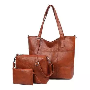 Мягкая кожаная сумка-тоут, женская сумка среднего возраста, сумка через плечо, большая вместимость, кошелек для монет верблюд