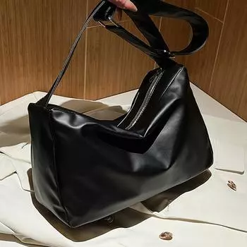 Мягкая кожаная вместительная модная сумка на одно плечо подмышкой женская сумка-мессенджер в иностранном стиле женская сумка бежевый