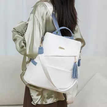 Мягкая кожаная водонепроницаемая школьная сумка для женщин, простая женская дорожная сумка, цветной дизайн, высокое качество, мода для девочек