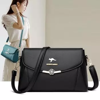 Мягкая кожаная женская модная женская сумка для мам, простая многофункциональная сумка-мессенджер через плечо красный