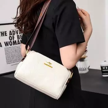 Мягкая кожаная женская сумка через плечо 3 слоя роскошные сумки женская сумка