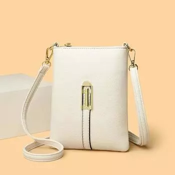 Мягкая кожаная женская сумка через плечо для мобильного телефона, модная и трендовая сумка на одно плечо, вместительная чёрный