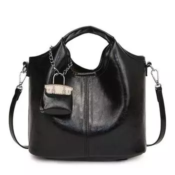 Мягкая кожаная женская сумка для ручной клади большой вместимости, новая высококачественная и нишевая сумка через плечо на одно плечо