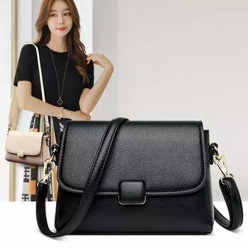 Мягкая кожаная женская сумка, модная сумка-мессенджер, двухслойная кожаная женская сумка через плечо красный