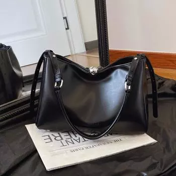 Мягкая кожаная женская сумка подмышкой Niche Design, женская сумка из масляно-вощеной кожи, темпераментная сумка на одно плечо подмышкой