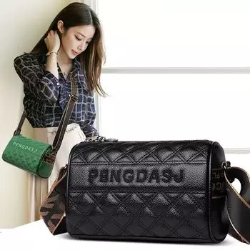 Мягкая кожаная женская сумка-подушка, модная сумка-мессенджер с широким плечевым ремнем на одно плечо белый