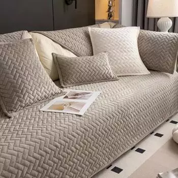 Мягкая кристальная бархатная подушка для дивана, однотонный невыцветающий чехол для дивана, простой и высококачественный чехол на осень и зиму 70x70