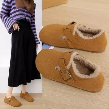 Мягкая круглая подставка для ног, ленивые теплые соевые туфли, нескользящие, мягкие, для беременных женщин, не устают ноги, хлопковые туфли 35 хаки