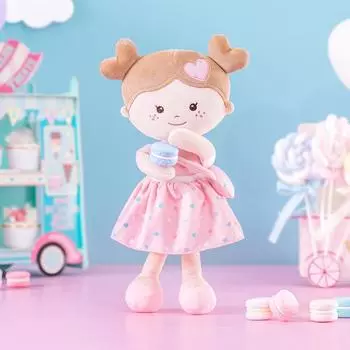 Мягкая кукла Baby Girl Gifts Milly Heart Series для первого подарка на день рождения малыша 30 см розовый