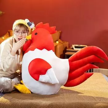 Мягкая кукла-цыпленок, очаровательный внешний вид, гладкое на ощупь, яркий цвет, тонкая текстура, полностью заполненная 30cm красный