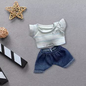 Мягкая кукла Футболка и штаны Костюмы Сделай сам Координация Воображение Гибкость Одевание Создайте свой