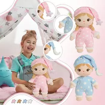Мягкая кукла-игрушка (9 дюймов), Кукла-тряпка, подходит для девочек, подарок на день рождения, рождественский подарок в виде мягкой игрушки One Size синий