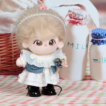 Мягкая кукла из хлопка 20 см Одежда для кукол из хлопка Головной убор Юбка для кукол из хлопка Kawaii Подарки для друзей style 1