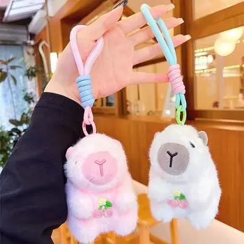 Мягкая кукла-капибара, креативный милый брелок-капибара, автомобильный брелок Random 1PC