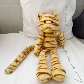 Мягкая кукла-кошка с длинными ногами, плюшевая игрушка, кукла-кошка, детская успокаивающая подушка для сна, тряпичная кукла, свадьба total length 30cm