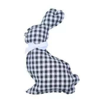 Мягкая кукла кролика с бантом, ткань ручной работы, художественная простая лента, очаровательный макет сцены, полипропилен, хлопок, кролик счастливой Пасхи озеро синий