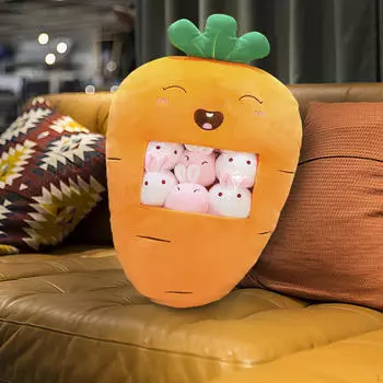 Мягкая кукла-подушка для объятий и комфорта с мультяшным дизайном carrot