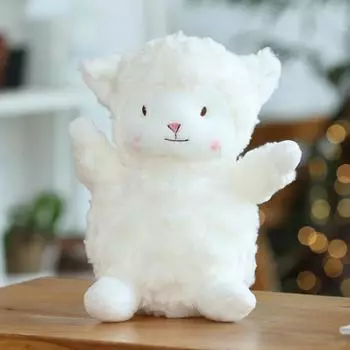 Мягкая кукла-ягненок, милая плюшевая кукла-овца, игрушки-овцы для детей, подарок на день рождения, Рождество, День благодарения для девочки 20cm белый