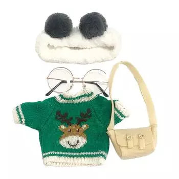 Мягкая кукольная одежда и аксессуары для плюшевых кукол 25~30 см темно-зеленого цвета