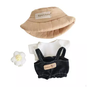 Мягкая кукольная одежда, нарядная футболка, штаны со шляпой и цветами, костюм, белая футболка white tee