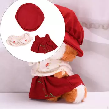 Мягкая кукольная одежда, платье, шаль и шляпа, плюшевые аксессуары, реквизит для фотосъемки