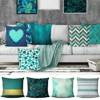 Мягкая квадратная наволочка с сердечным принтом для дивана и кровати, домашний декор