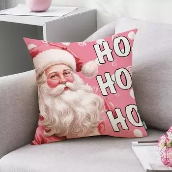 Мягкая льняная наволочка с рождественским принтом Yousheng, скрытая застежка-молния, яркая цветная устойчивая к выцветанию квадратная наволочка для диванной подушки D
