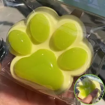 Мягкая липкая текстура силиконовые зеленые виноградные кошачьи лапки игрушки медленно восстанавливающиеся декомпрессионные игрушки уменьшают стресс детские игрушки подарки зелёный