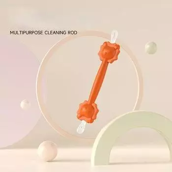 Мягкая ложка для чистки зубов TPE Baby, двусторонняя кюретка, очиститель носа, силиконовые ватные палочки для чистки ушей, детские пинцеты фиолетовый