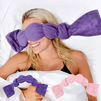 Мягкая маска для сна | Запатентованная конструкция блокировки света для сна, путешествий и отдыха | Наполнитель из шариков, можно стирать в машине, бесплатная подушка для глаз One Size розовый