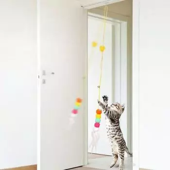 Мягкая милая игрушка для снятия скуки, подвесная игрушка для кошек, интерактивная игрушка для кошек, тизер для котят, палочка, игрушка-качели для кошек butterfly